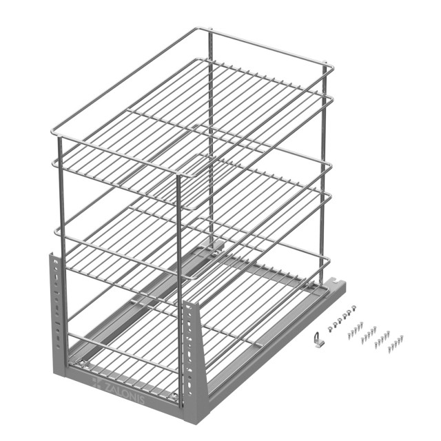 3 TIER RACK VR WITH BOTTOM RUNNERS / CABINET 35