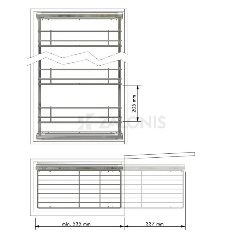 LARDER UNIT MENAGE / CABINET 20 / HEIGHT 115 cm