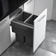 HAILO BIN WITH SLIDES AS Euro Cargo / 70 ltr (35+35) / 50 CABINET / ANTHRACITE
