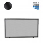 SINGLE LEAF FIREPLACE COVER / 90x50 cm / BLACK