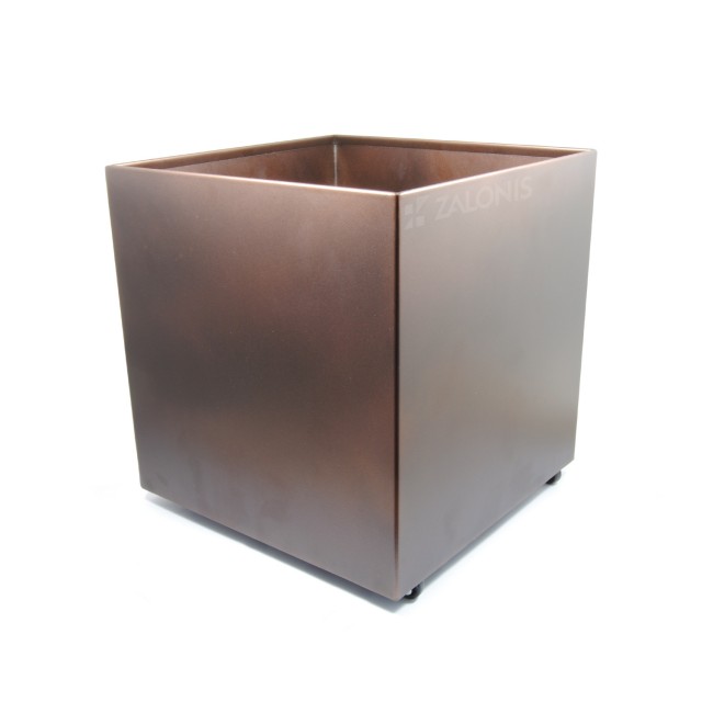 FIREWOOD HOLDER WITH WHEELS / RUST