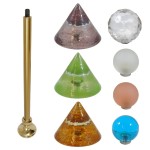 GOLD WALL ABRAZ WITH GLASS END