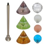 MAT NICKEL WALL ABRAZ WITH GLASS END