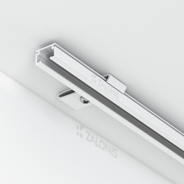 TOP FIXING BRACKET FOR SINGLE CURTAIN RAIL / WHITE