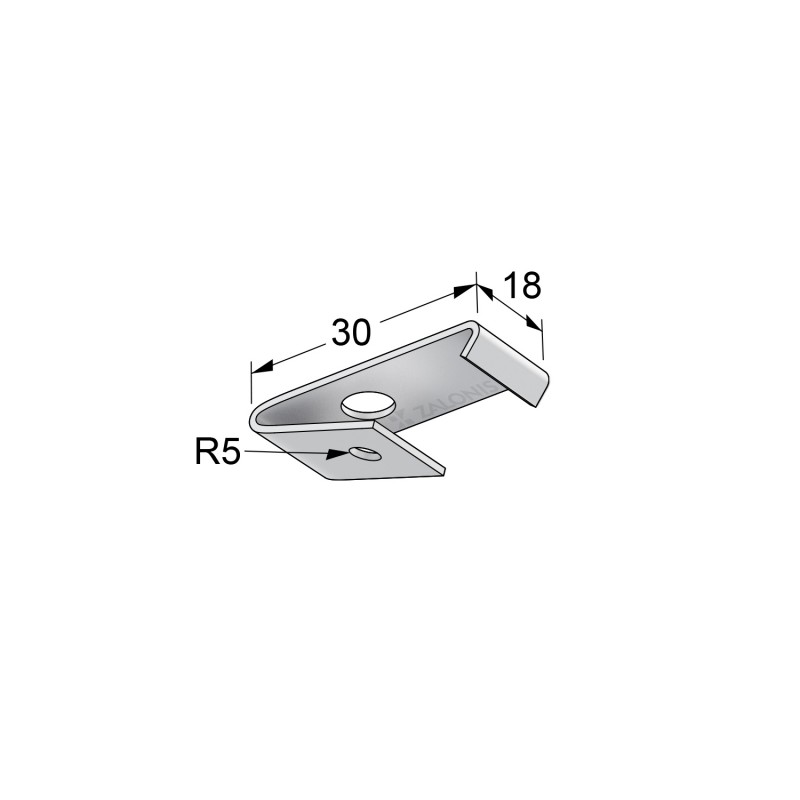 TOP FIXING BRACKET FOR SINGLE CURTAIN RAIL / WHITE RAIL ACCESSORIES