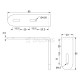 WALL BRACKET FOR CURTAIN RAIL / WHITE FURNITURE METAL CORNER BRACKETS