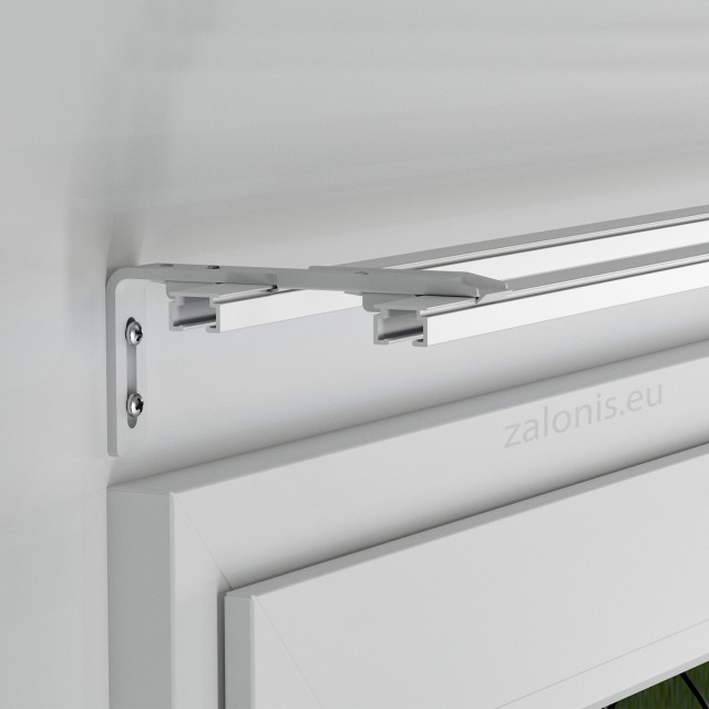 WALL BRACKET FOR TWO SINGLE CURTAIN RAILS