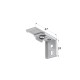 WALL BRACKET FOR ONE SINGLE CURTAIN RAIL