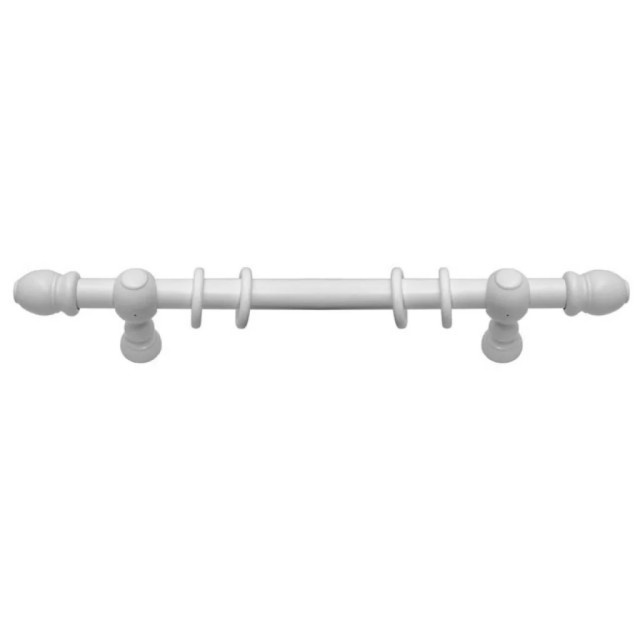WHITE COLOR CURTAIN ROD WITH OPEN TYPE SUPPORT