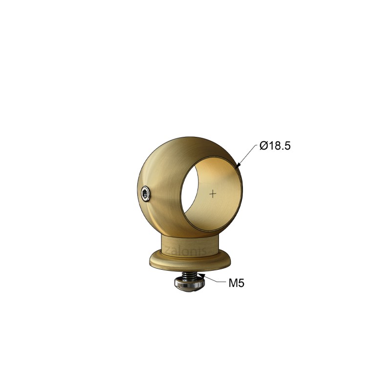 SECOND RAIL CONNECTOR D.18 / MAT GOLD SECOND ROD-RAIL CONNECTORS