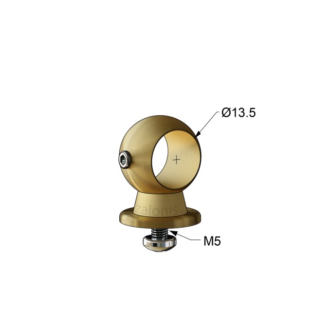 SECOND RAIL CONNECTOR D.13 / MAT GOLD
