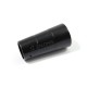 SINGLE CURTAIL ROD SET D.25 / MAT BLACK / A1 END METAL CURTAIN RODS m.225 D.25 BLACK