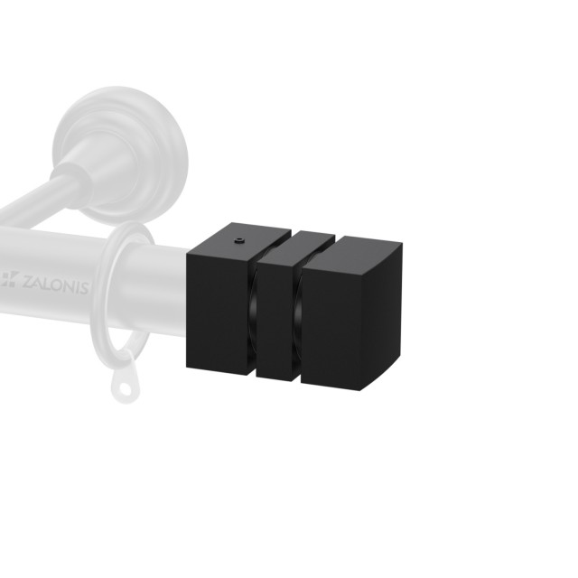 CURTAIN END m.225 D.25 / A2 / MAT BLACK