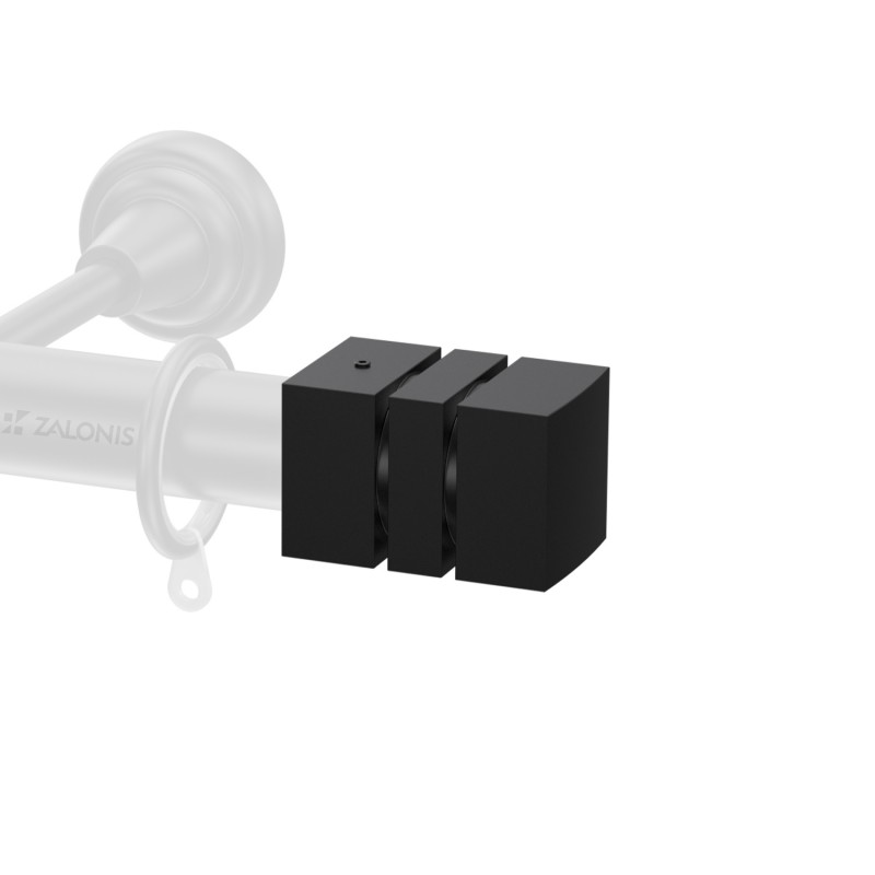 CURTAIN END m.225 D.25 / A2 / MAT BLACK