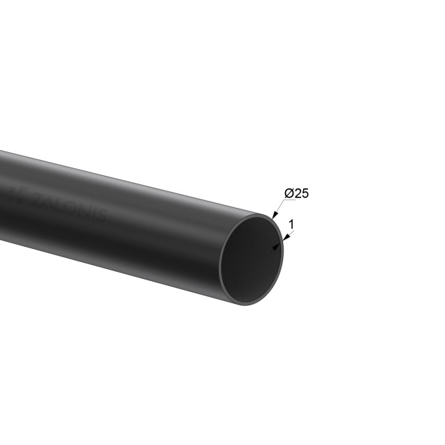 CURTAIL ROD D.25 / MAT BLACK 