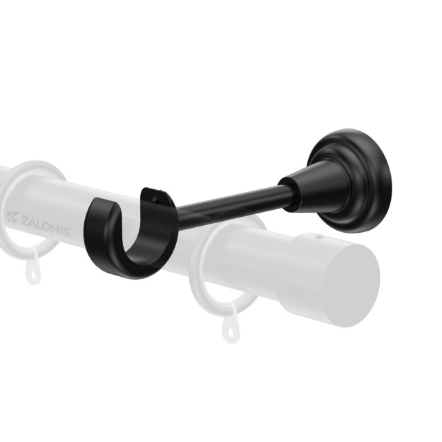 CURTAIN ROD SUPPORT m.225 D.25 / MAT BLACK