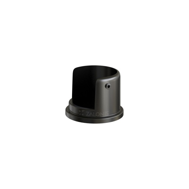 WALL ROSETTE m.225 FOR ROD D.25 / MAT BLACK