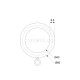 CURTAIN RING D.60 FOR D.35 ROD / MAT GOLD