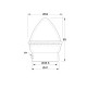 CURTAIN END A1 COMETA / D.35 / MAT GOLD