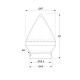 CURTAIN END A2 CONO / D.35 / ANTIQUE