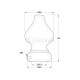 CURTAIN END A8 SIVIGLIA / D.35 / MAT NICKEL