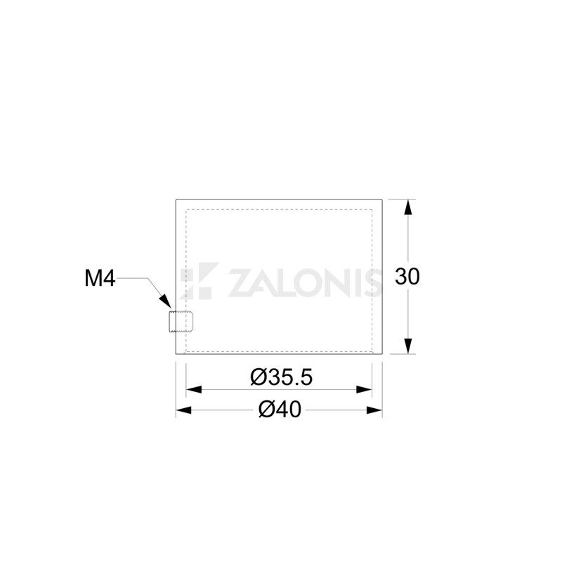 CURTAIN END CAP A10 / D.35 / GOLD