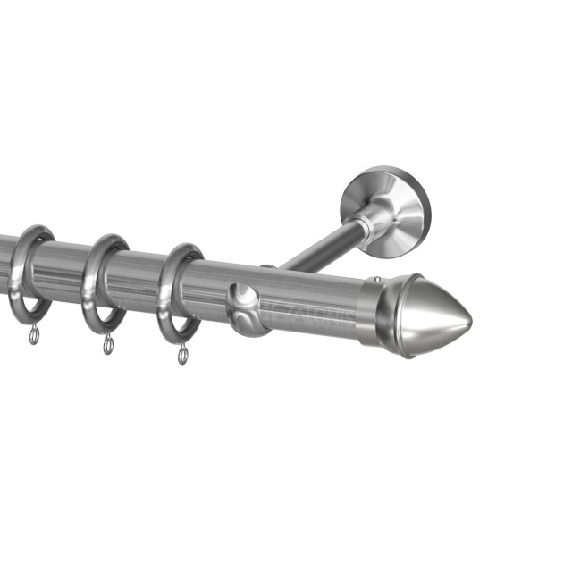 SINGLE CURTAIL ROD SET D.35 / MAT NICKEL / A1 COMETA END
