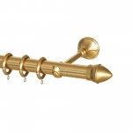 SINGLE CURTAIL ROD SET D.35 / MAT GOLD / A1 COMETA END