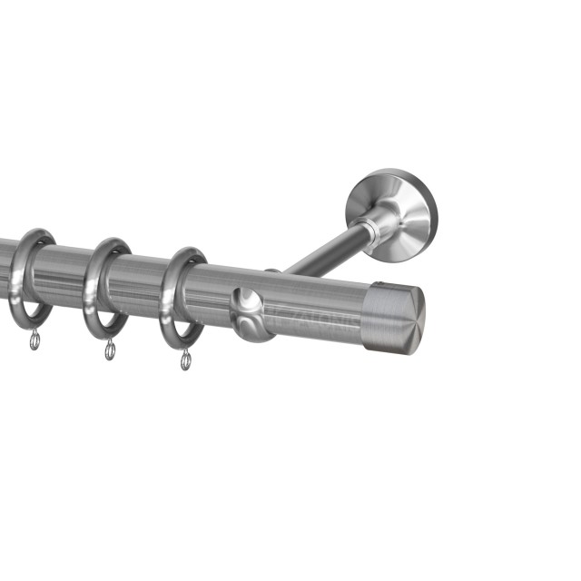 SINGLE CURTAIL ROD SET D.35 / MAT NICKEL / A10 END CAP