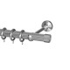 SINGLE CURTAIL ROD SET D.35 / MAT NICKEL / A10 END CAP BRASS CURTAIN ROD D.35 SET