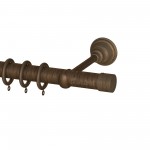 SINGLE CURTAIL ROD SET D.35 / ANTIQUE / A10 END CAP