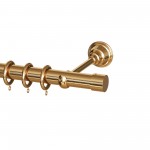 SINGLE CURTAIL ROD SET D.35 / GOLD / A10 END CAP