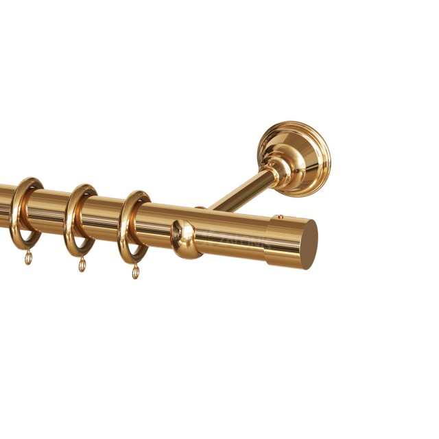 SINGLE CURTAIL ROD SET D.35 / GOLD / A10 END CAP