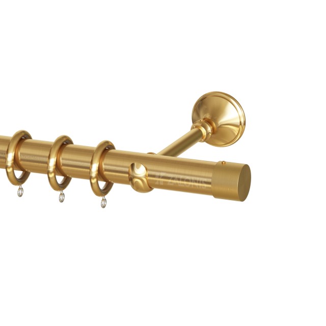 SINGLE CURTAIL ROD SET D.35 / MAT GOLD / A10 END CAP