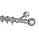 SINGLE CURTAIL ROD SET D.35 / MAT NICKEL / A4 ORION END BRASS CURTAIN ROD D.35 SET