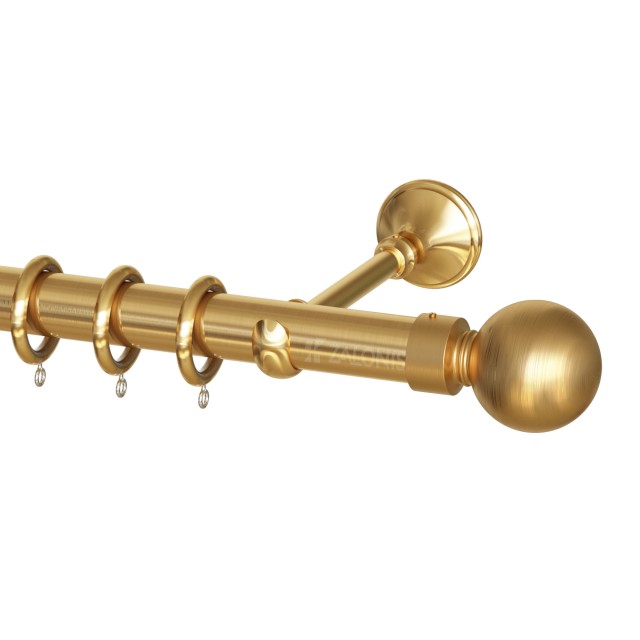 SINGLE CURTAIL ROD SET D.35 / MAT GOLD / A4 ORION END
