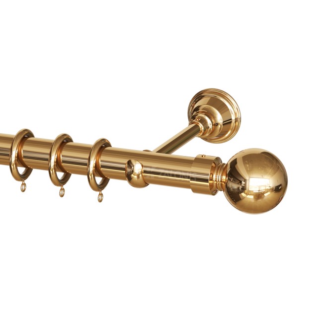 SINGLE CURTAIL ROD SET D.35 / GOLD / A4 ORION END