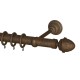 SINGLE CURTAIL ROD SET D.35 / ANTIQUE / A5 Pigna END BRASS CURTAIN ROD D.35 SET