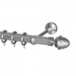 SINGLE CURTAIL ROD SET D.35 / MAT NICKEL / A5 PIGNA END