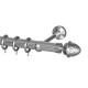 SINGLE CURTAIL ROD SET D.35 / MAT NICKEL / A5 PIGNA END BRASS CURTAIN ROD D.35 SET