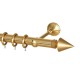 SINGLE CURTAIL ROD SET D.35 / MAT GOLD / A6 PIRAMIDE END BRASS CURTAIN ROD D.35 SET