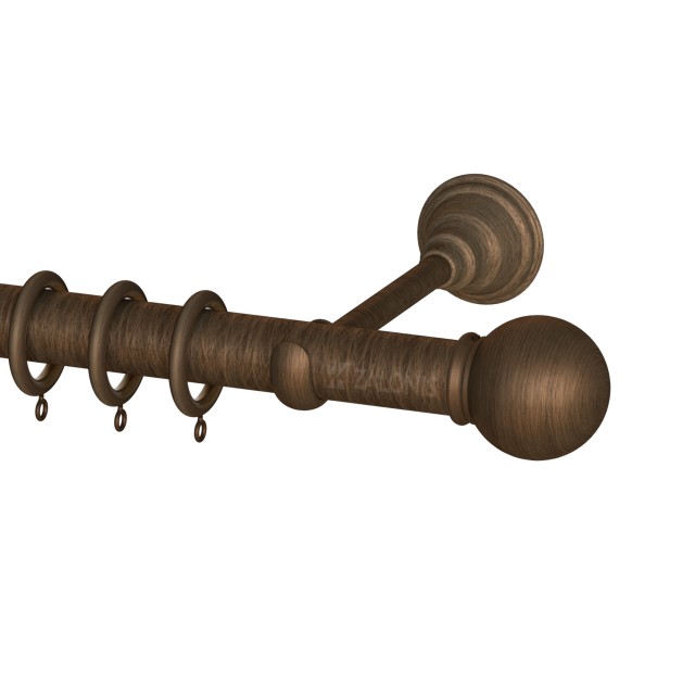 SINGLE CURTAIL ROD SET D.35 / ANTIQUE / A7 SFERA END