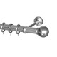 SINGLE CURTAIL ROD SET D.35 / MAT NICKEL / A7 SFERA END BRASS CURTAIN ROD D.35 SET
