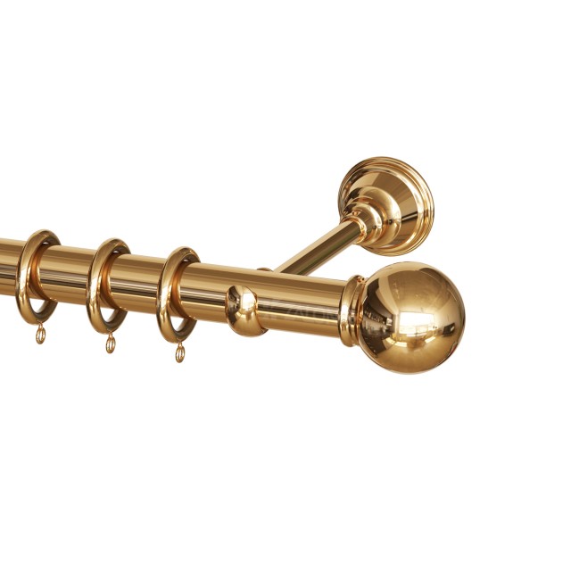 SINGLE CURTAIL ROD SET D.35 / GOLD / A7 SFERA END