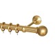 SINGLE CURTAIL ROD SET D.35 / MAT GOLD / A7 SFERA END BRASS CURTAIN ROD D.35 SET