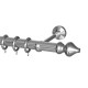 SINGLE CURTAIL ROD SET D.35 / MAT NICKEL / A8 SIVIGLIA END BRASS CURTAIN ROD D.35 SET