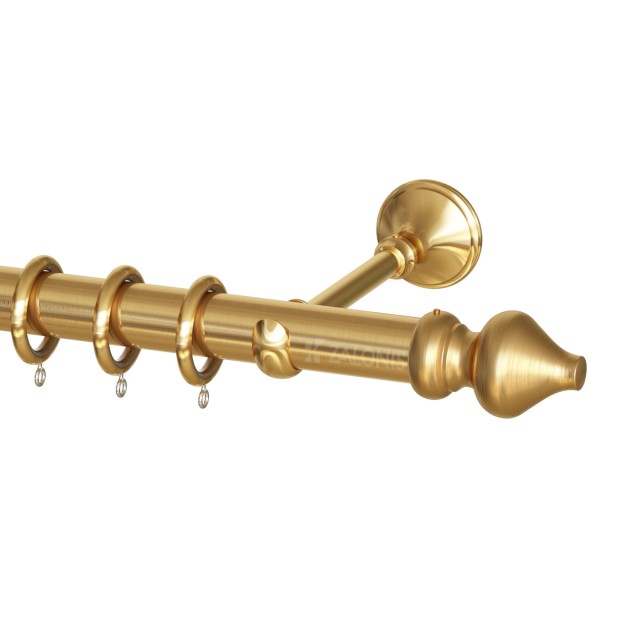 SINGLE CURTAIL ROD SET D.35 / MAT GOLD / A8 SIVIGLIA END