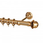 SINGLE CURTAIL ROD SET D.35 / GOLD / A9 LOTUS END