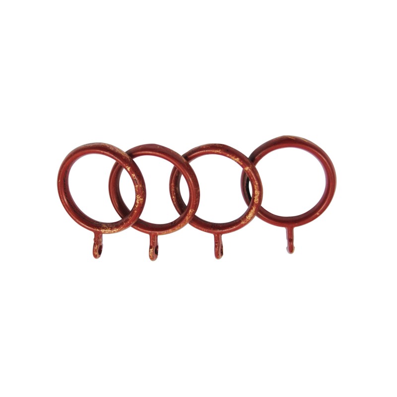 SINGLE CURTAIL ROD SET D.18 / GOLD-RED / PEACOCK END SINGLE CURTAIL ROD SET D.18 / GOLD-RED / PEACOCK END
