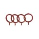 SINGLE CURTAIL ROD SET D.18 / GOLD-RED / BISHOP END